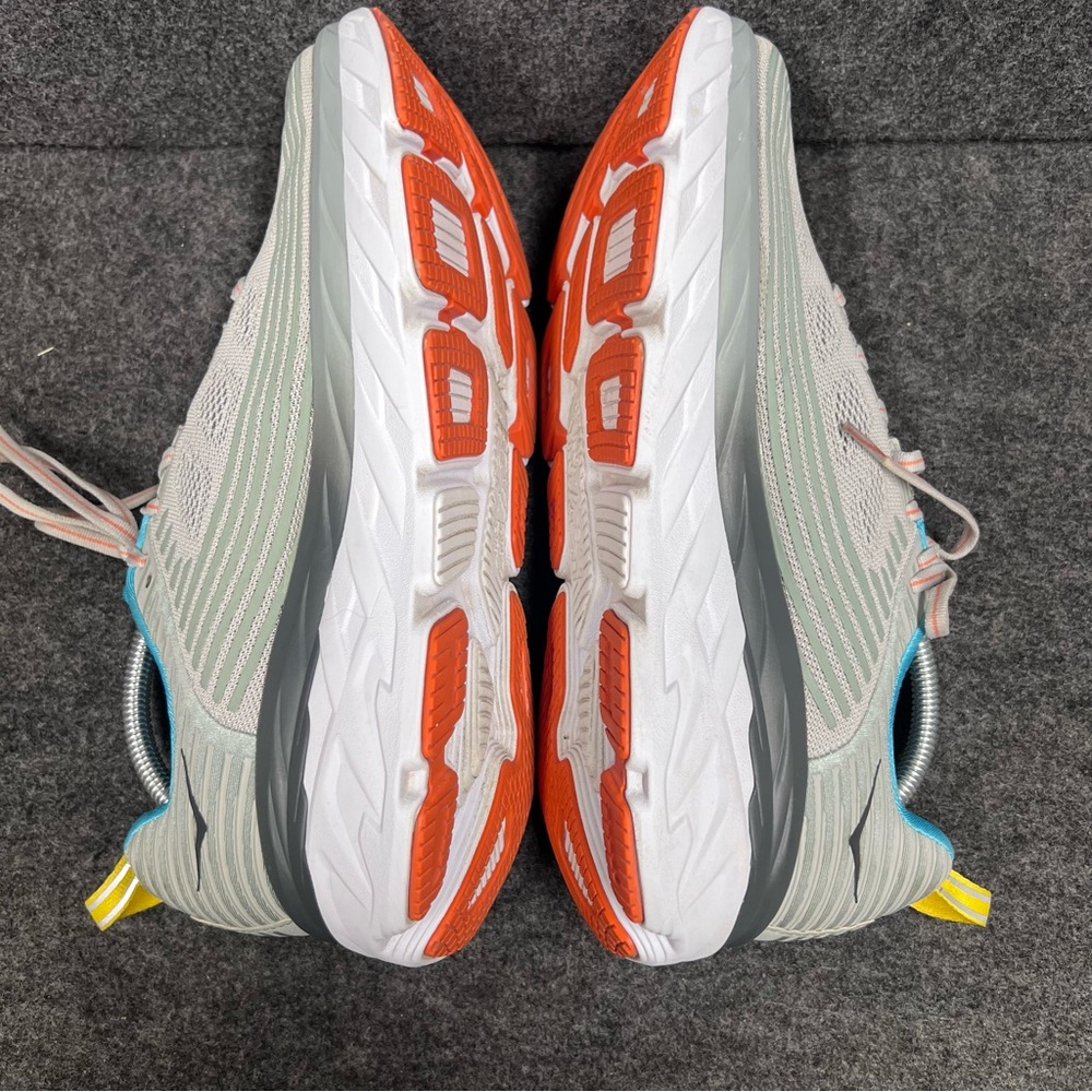 Hoka Women's Gray and Orange Running Shoes - Picture 9 of 12